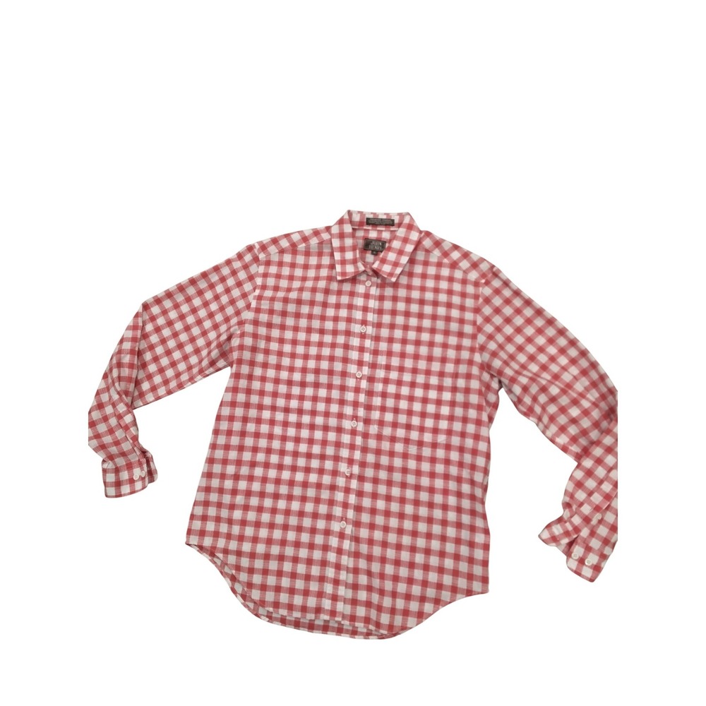John Henry Kids Boys Red White Gingham Check Button‎ Down Shirt Long Sleeve-6